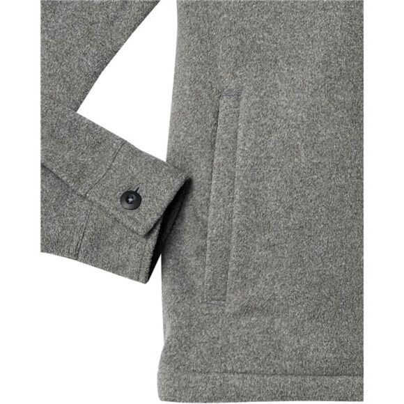 Mens Polar Fleece Shirt Jacket Long Sleeve Warm Winter Button Up Outdoor Coat - Picture 6 of 7